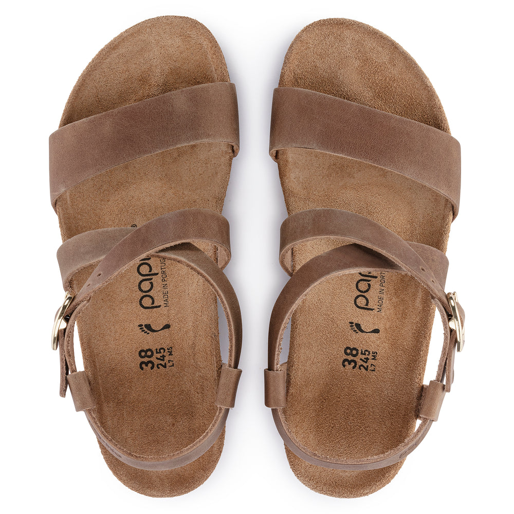 SIBYL RING BUCKLE COGNAC LTR N