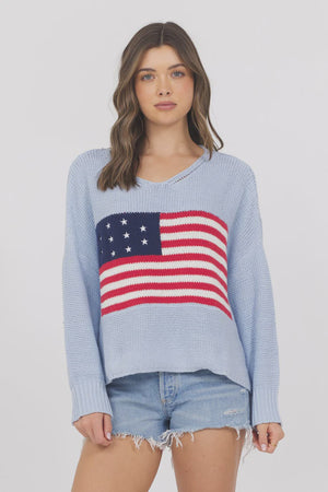 AMEICAN FLAG GRAPHIC SWEATER