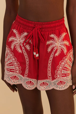 RED PALM TREES SHORT
