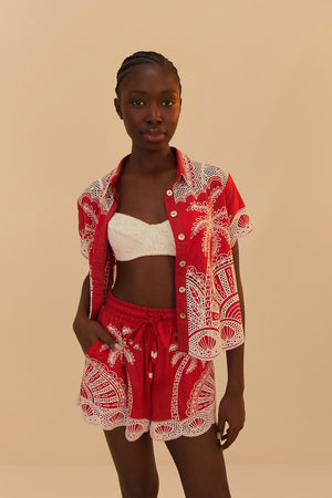 RED PALM TREES SHORT