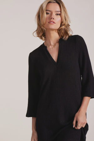 3/4 SLV SPLIT NECK TUNIC