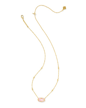 ELISA LATTICE FRAME SHORT PENDANT NECKLACE